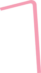 Pink Straw isolated on a background vector
