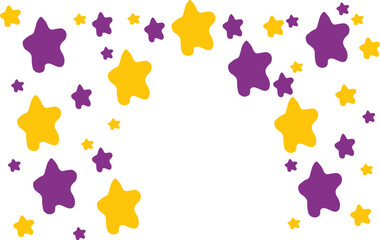 Yellow and Purple Starfish pattern vector