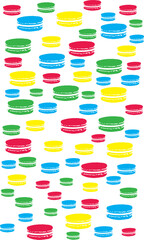 Colorful Macarons pattern background Vector