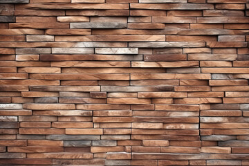 wood wall with brown bricks