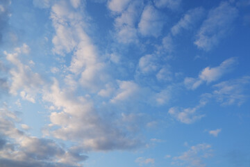 Blue sky background. Azure sky view.