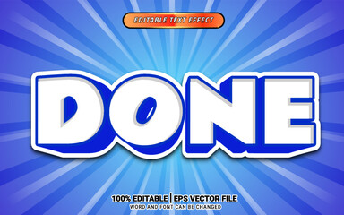 Blue 3d retro style vector text effect design