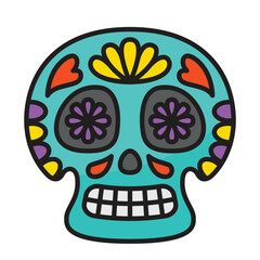 Skull icon with concept day of death. Vector design