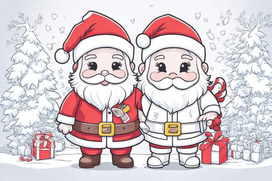 Santa Claus coloring pictures for children