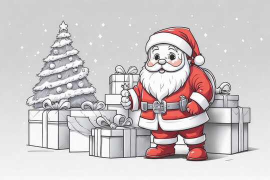 Santa Claus coloring pictures for children