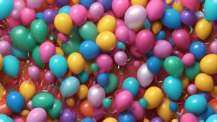 Fototapeta na wymiar Colorful balloons background. 3d rendering. 3d illustration.