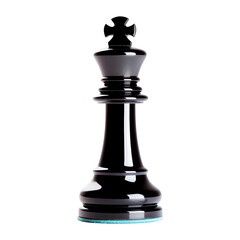Black chess piece icon on transparent background, Generative AI