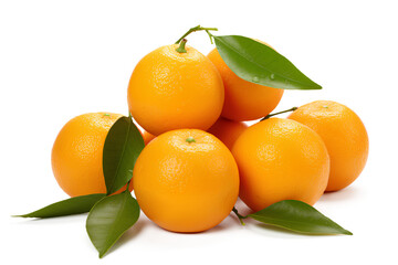 Delicious fresh tangerines on transparent background, Generative AI