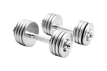 Fototapeta premium Dumbbells Isolated transparent background, Generative AI