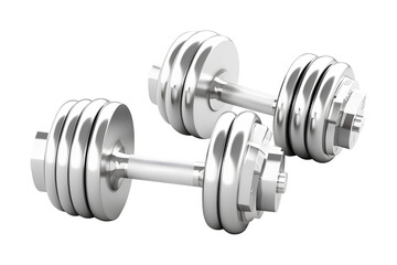 Fototapeta premium Dumbbells Isolated transparent background, Generative AI
