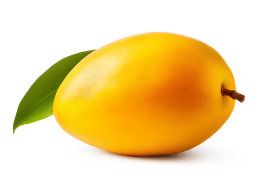 Fresh mango isolated on a transparent background, Generative AI