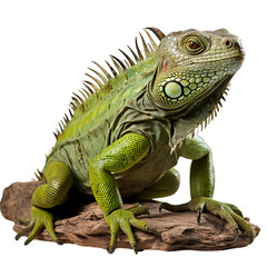 Obraz premium Rare Iguana Isolated on Transparent or White Background