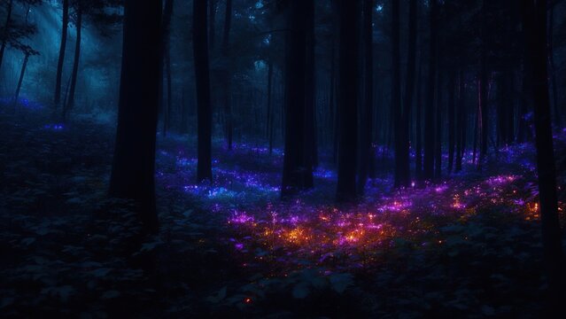 night forest in the forest