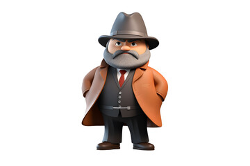 Transparent Detective Character in 3D: Solving Crime Generative AI