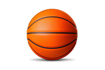 Orange Basketball is Isolated on a Transparent Background, Generative AI