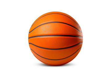 Fototapeta premium Orange Basketball is Isolated on a Transparent Background, Generative AI