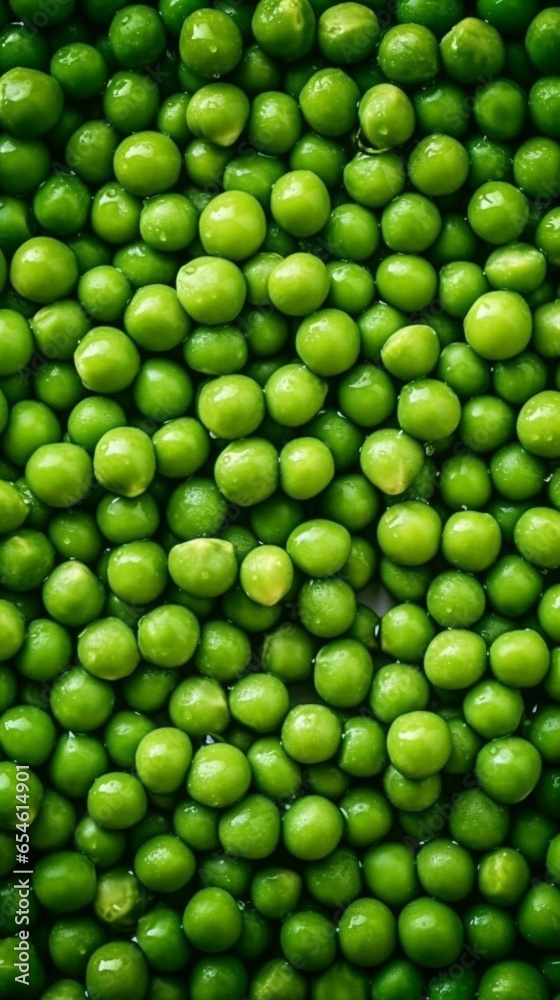 Aufkleber peas background top view : generative ai