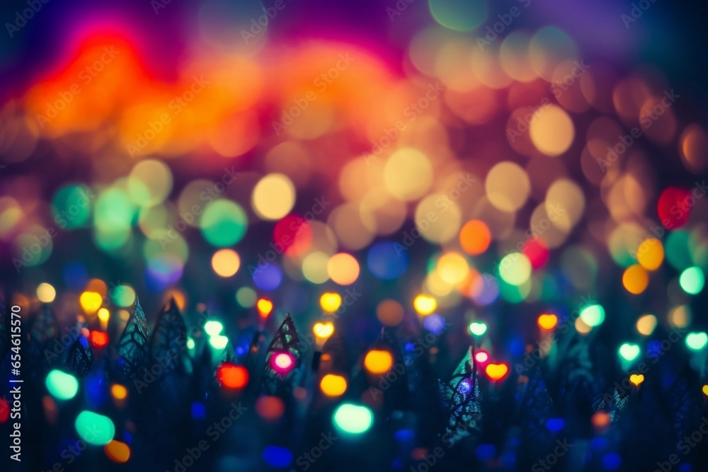 Poster colorful bokeh : generative ai