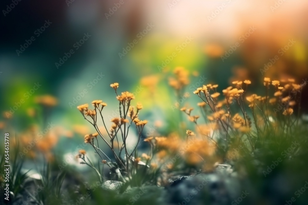 Poster Abstract Nature Bokeh : Generative AI