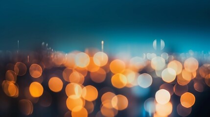 Night City Blurred Bokeh Background : Generative AI