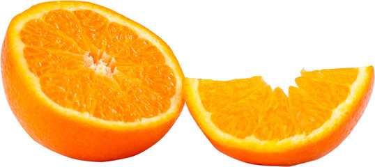 isolated orange fruit on transparent background.