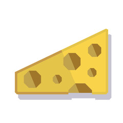 Block of Cheese Simple Flat Geometric Vector