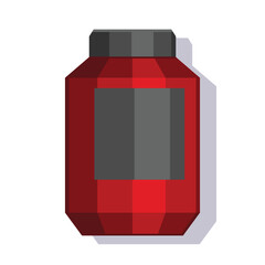 Jam Jar Bottle Simple Flat Geometric Vector
