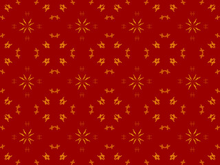 seamless pattern with red flowers