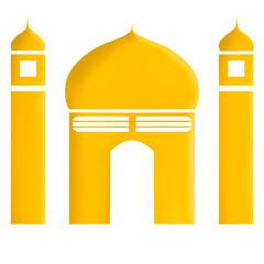 illustration of a building mosque