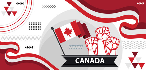 Canada national day banner design, Modern Abstract Banner Design, Abstract Templates Design, Canada people..eps