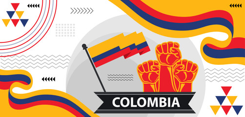 Colombia national day banner Design,Modern Abstract Banner Design, Abstract Templates Design, Colombian people..eps