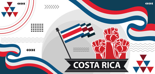 Costa Rica national day banner design,Modern Abstract Banner Design, Abstract Templates Design, Costa Rican people..eps