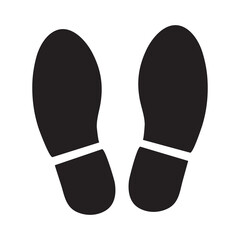 Black marks from shoes. vector shoes print icon on white background..eps