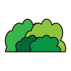 The bush icon. Simple vector trendy style illustration onwhite background..eps