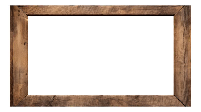 Wood Frame Object Isolated Png.