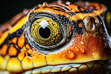 Close up of tortoise eye