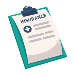 Icon of insurance document design illustration. Vector design