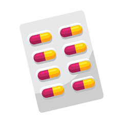 Pills icon design illustration. Vector design