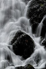 Beautiful waterfall in Sooke, BC, Canada. Long exposure