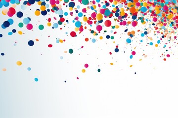 colorful and festive confetti falling through the air, creating a sense of joy and celebration.
