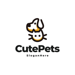 Animal pet modern logo vector