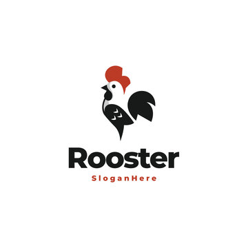 Rooster modern logo vector