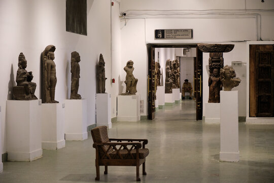 Ancient sculptures in the National Museum of India in New Delhi