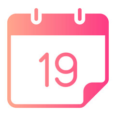 nineteen gradient icon