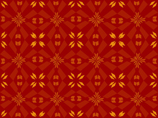 seamless pattern with red flowers