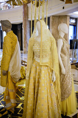 Luxury fashion store of traditional Indian style dresses in New Delhi, India