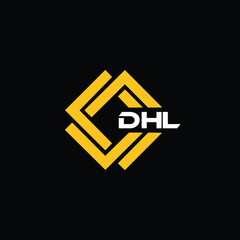 DHL letter design for logo and icon.DHL typography for technology, business and real estate brand.DHL monogram logo.
