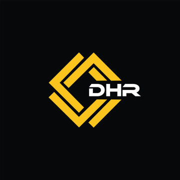 DHR letter design for logo and icon.DHR typography for technology, business and real estate brand.DHR monogram logo.