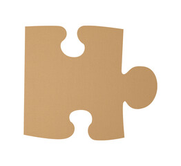 Digital png illustration of brown puzzle element on transparent background © vectorfusionart