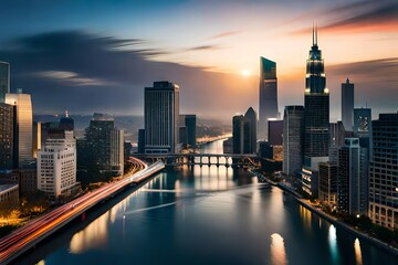 Obraz premium city skyline